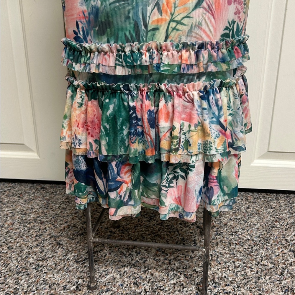 Anthropologie - Maeve Ruffled Tiered Mesh
Midi Skirt - Size XS - Picture 3 of 10